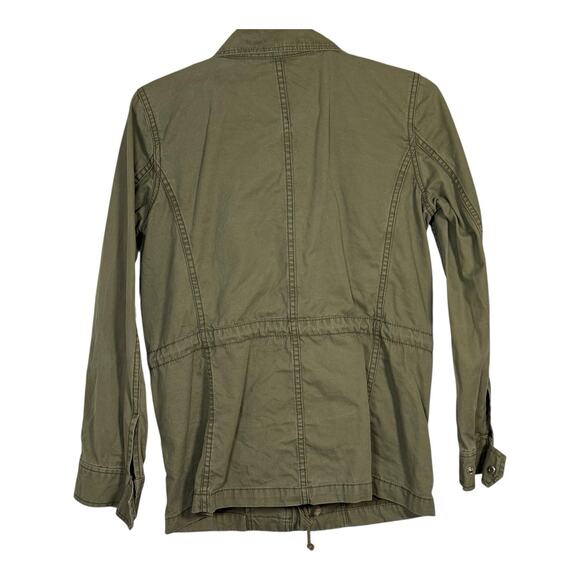 Madewell Fleet Jacket Women’s Green Military Field Zip Utility Cotton Pockets S - Picture 9 of 16